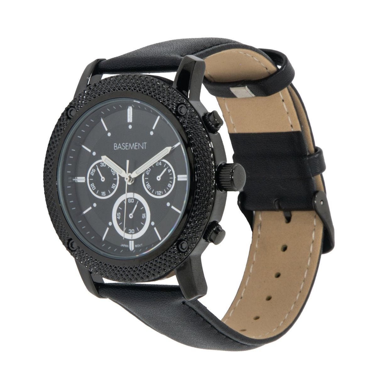 BASEMENT - Reloj Cuero Negro Hombre Basement