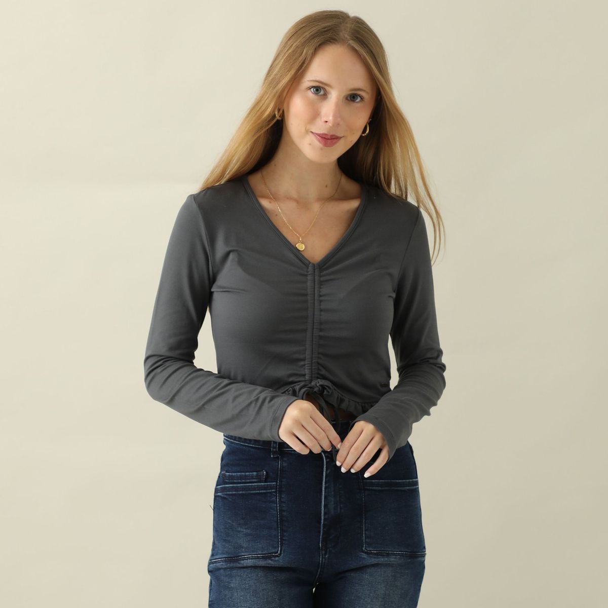 AMERICAN ABBEY - Polo Manga Larga Casual Mujer American Abbey