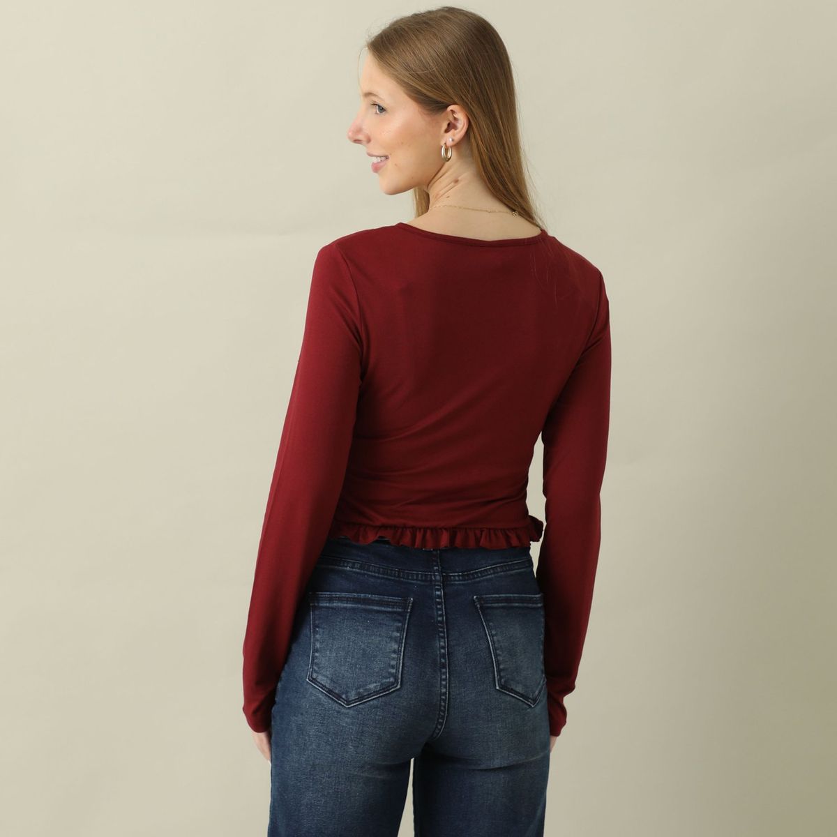 AMERICAN ABBEY - Polo Manga Larga Casual Mujer American Abbey