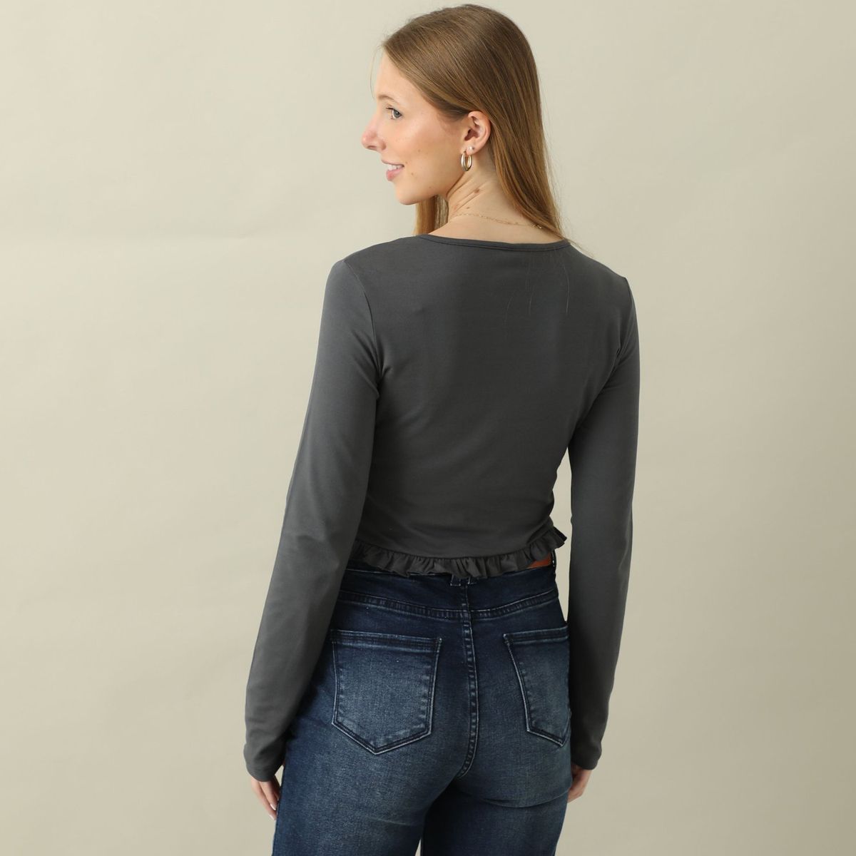 AMERICAN ABBEY - Polo Manga Larga Casual Mujer American Abbey