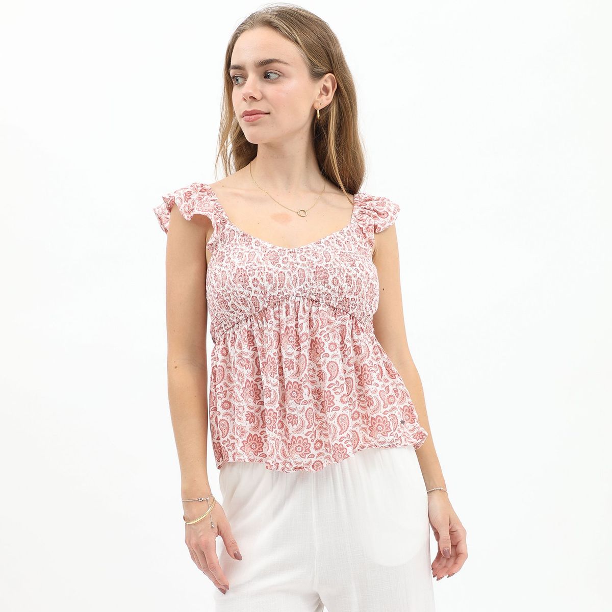 AMERICAN ABBEY - Blusa Sin Mangas Casual Mujer American Abbey