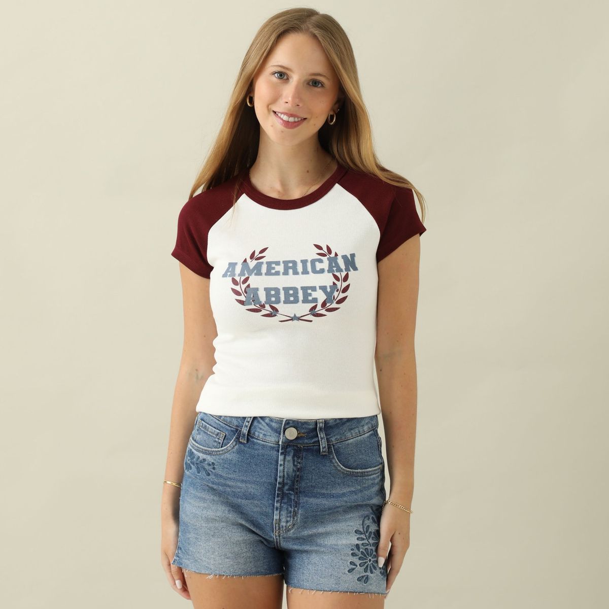 AMERICAN ABBEY - Polo Manga Corta Algodón Mujer American Abbey