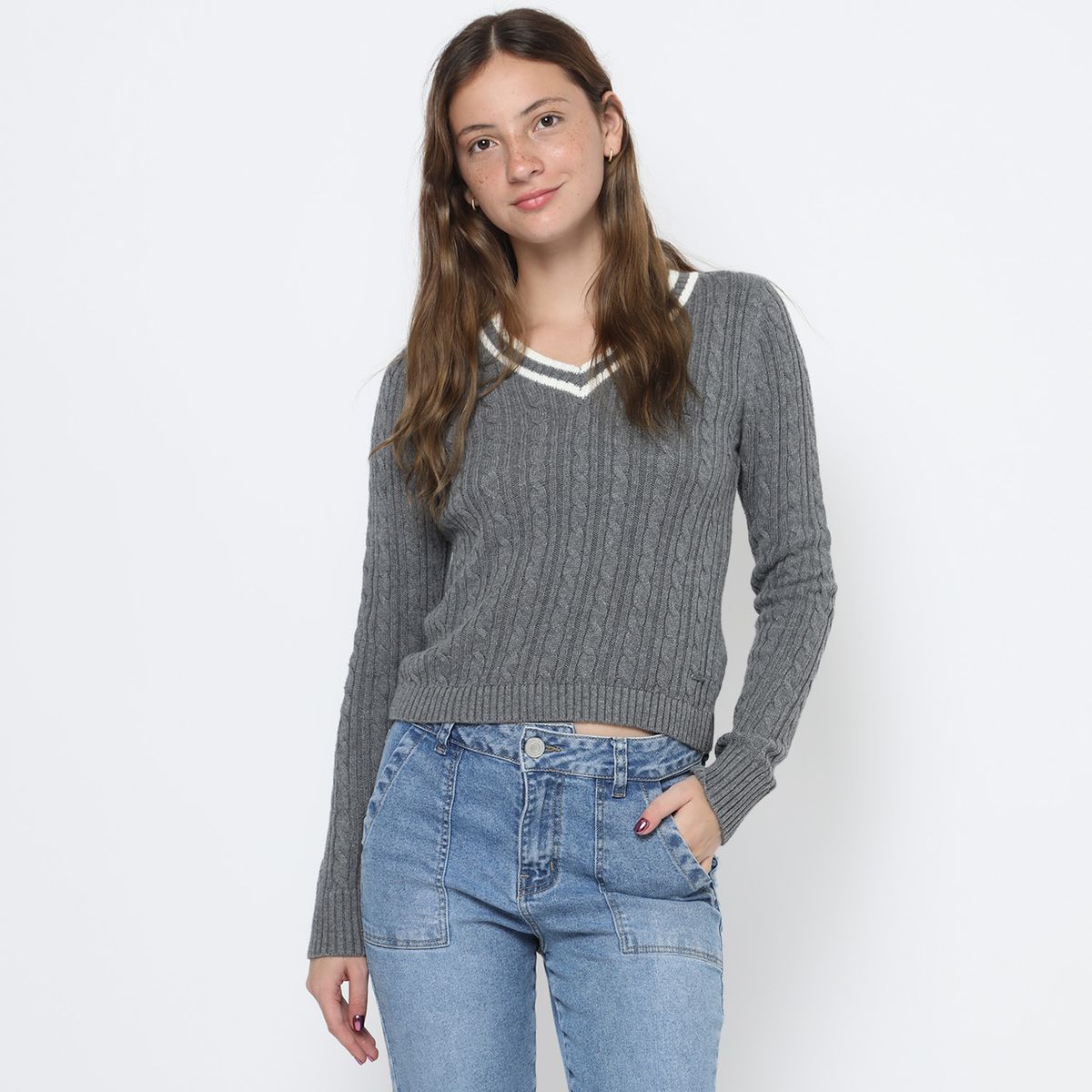 AMERICAN ABBEY - Chompa Algodón Mujer American Abbey