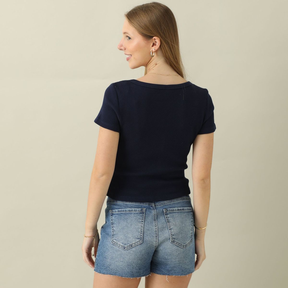 AMERICAN ABBEY - Polo Manga Corta 100% Algodón Mujer American Abbey