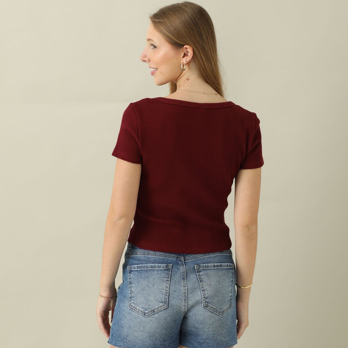 AMERICAN ABBEY - Polo Manga Corta 100% Algodón Mujer American Abbey