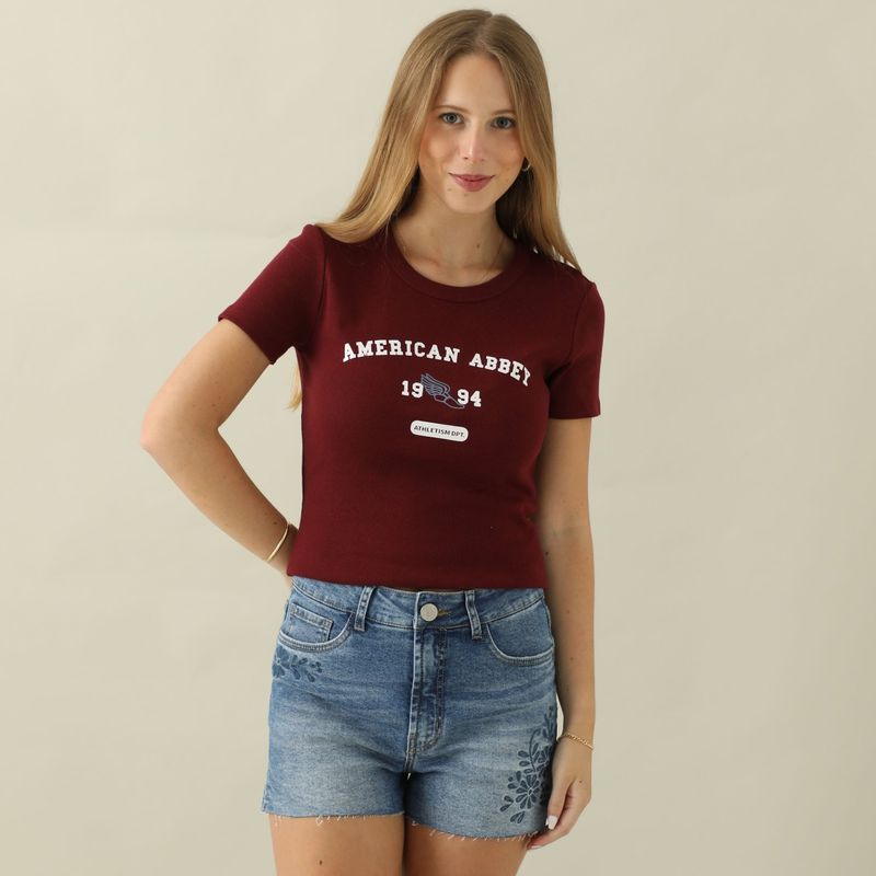 AMERICAN ABBEY - Polo Manga Corta 100% Algodón Mujer American Abbey