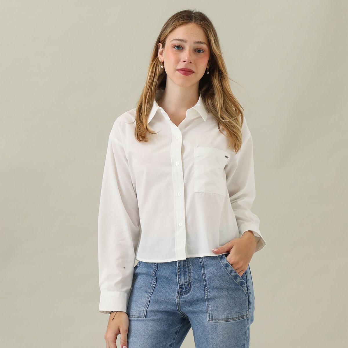 AMERICAN ABBEY - Blusa Manga Larga Algodón Mujer American Abbey