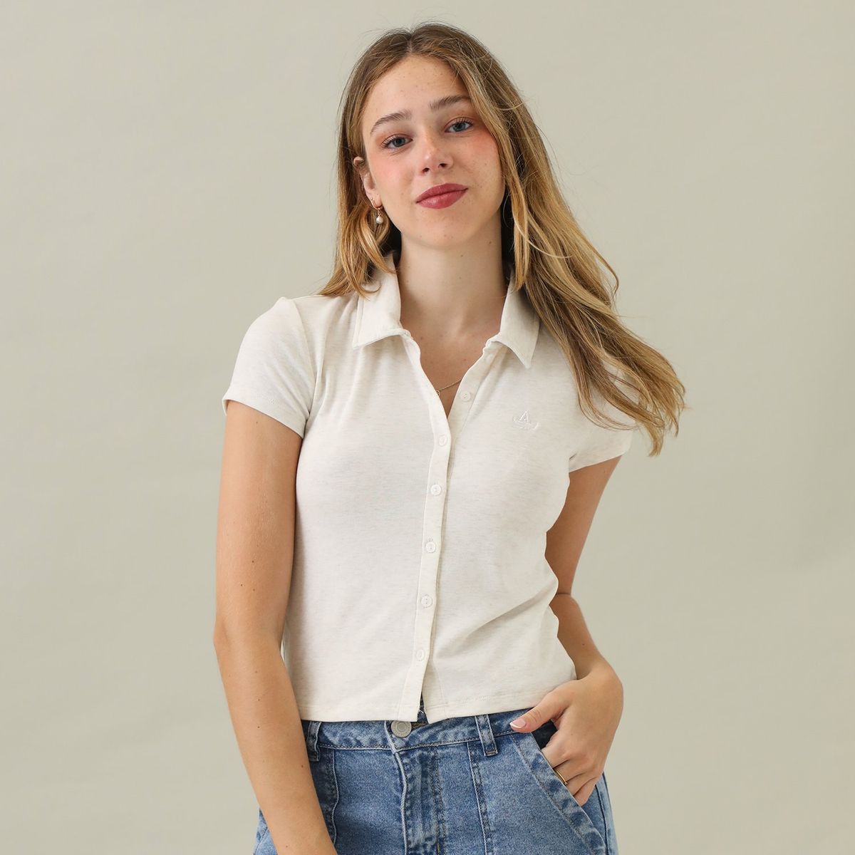 AMERICAN ABBEY - Polo Manga Corta Casual Mujer American Abbey