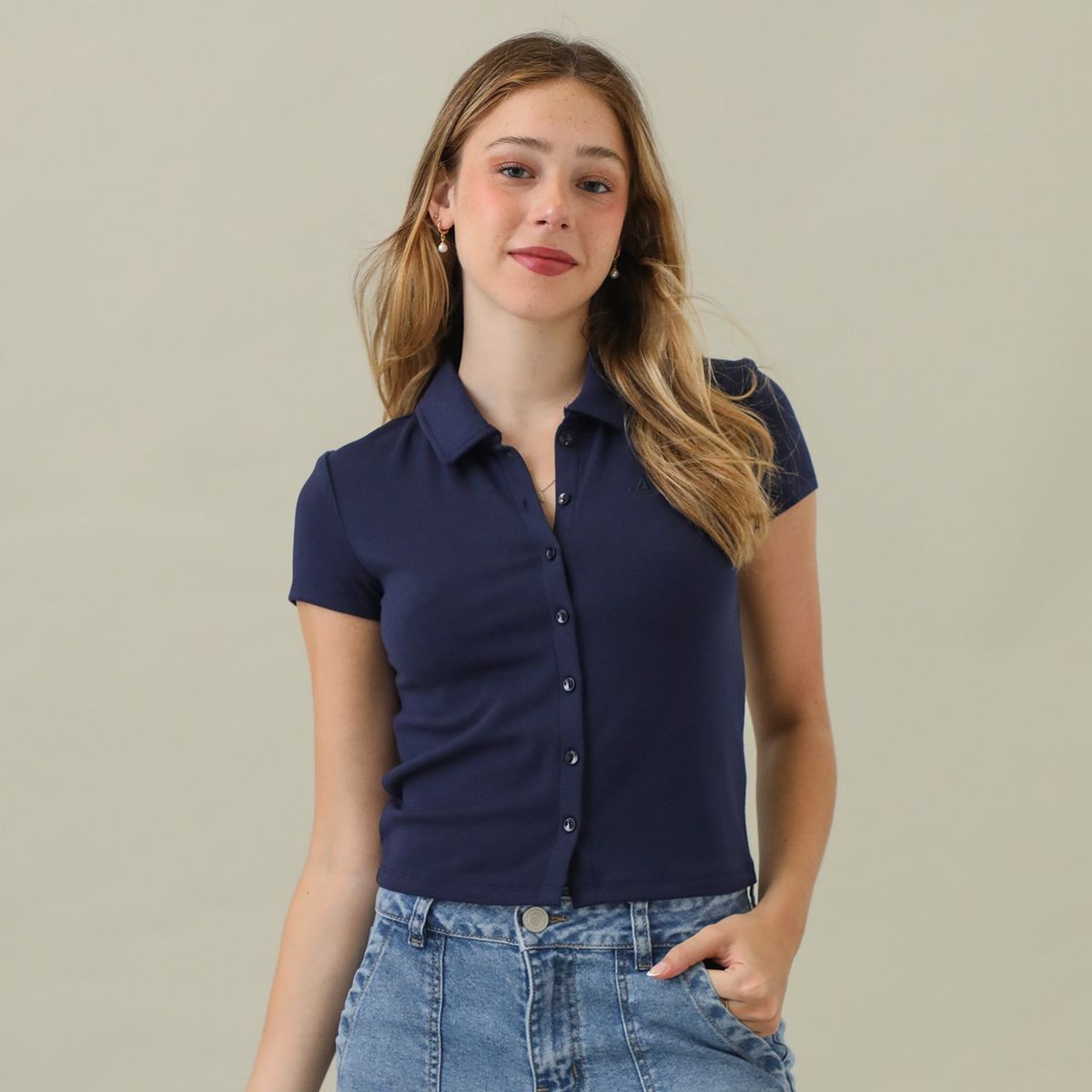 AMERICAN ABBEY - Polo Manga Corta Casual Mujer American Abbey