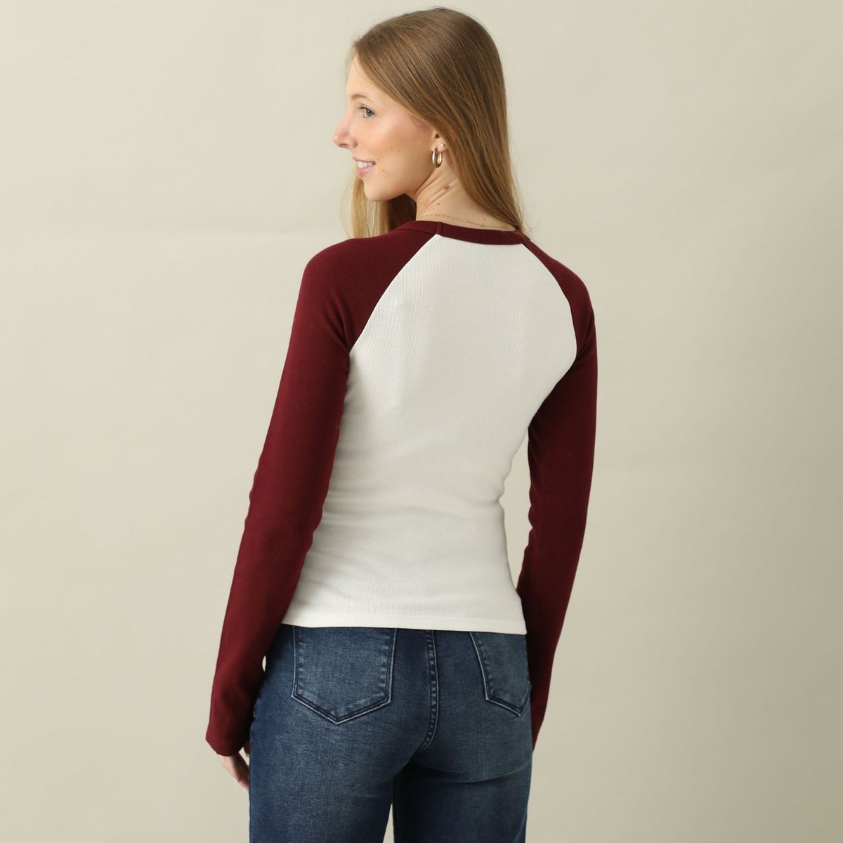 AMERICAN ABBEY - Polo Manga Larga Algodón Mujer American Abbey