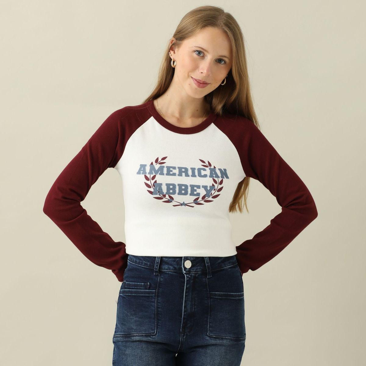 AMERICAN ABBEY - Polo Manga Larga Algodón Mujer American Abbey