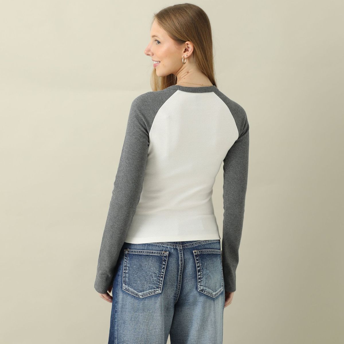 AMERICAN ABBEY - Polo Manga Larga Algodón Mujer American Abbey