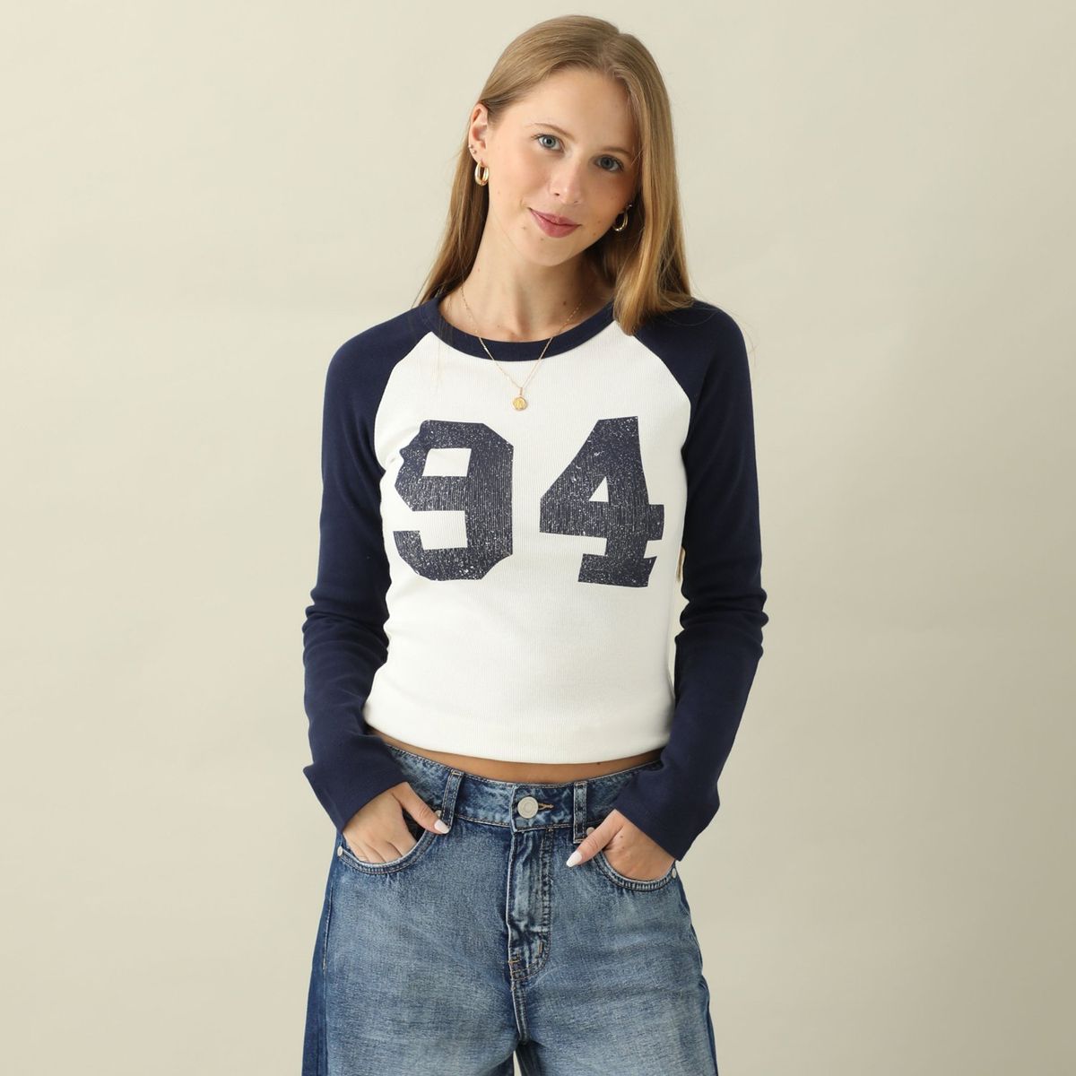 AMERICAN ABBEY - Polo Manga Larga Algodón Mujer American Abbey