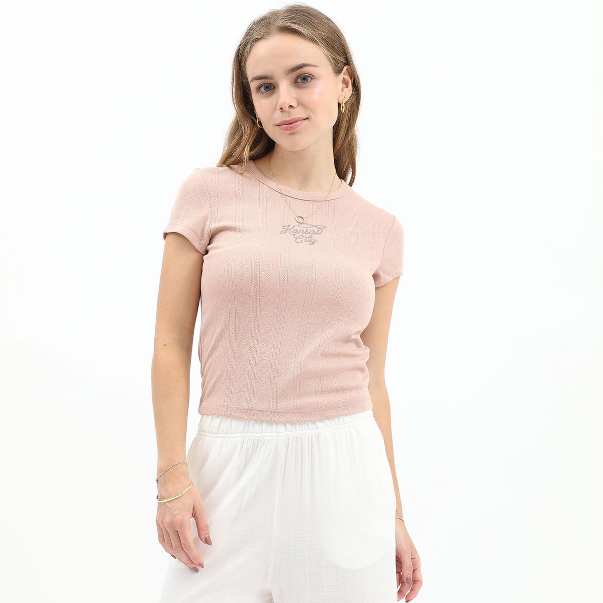 AMERICAN ABBEY - Polo Manga Corta Textil Mujer American Abbey