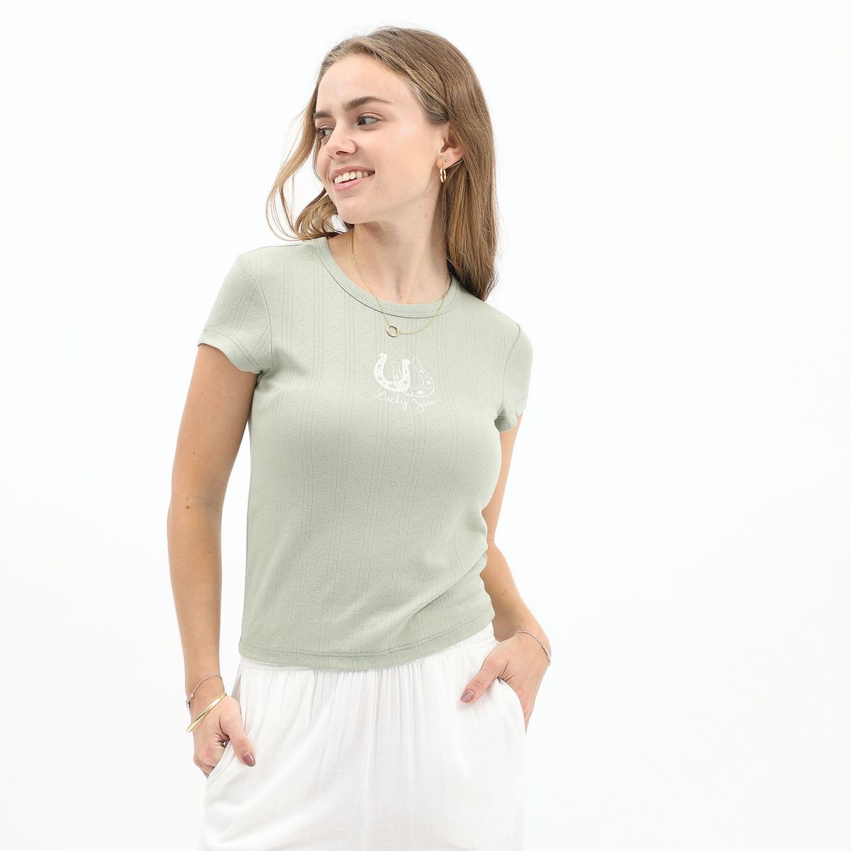 AMERICAN ABBEY - Polo Manga Corta Textil Mujer American Abbey