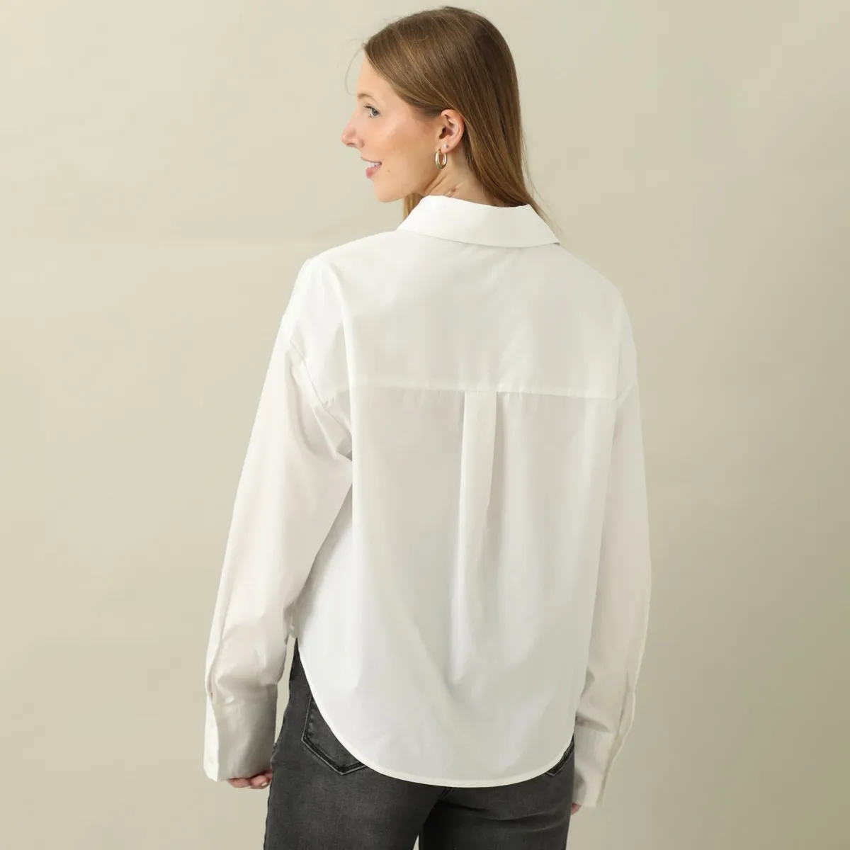 AMERICAN ABBEY - Blusa Manga Larga Algodón Mujer American Abbey