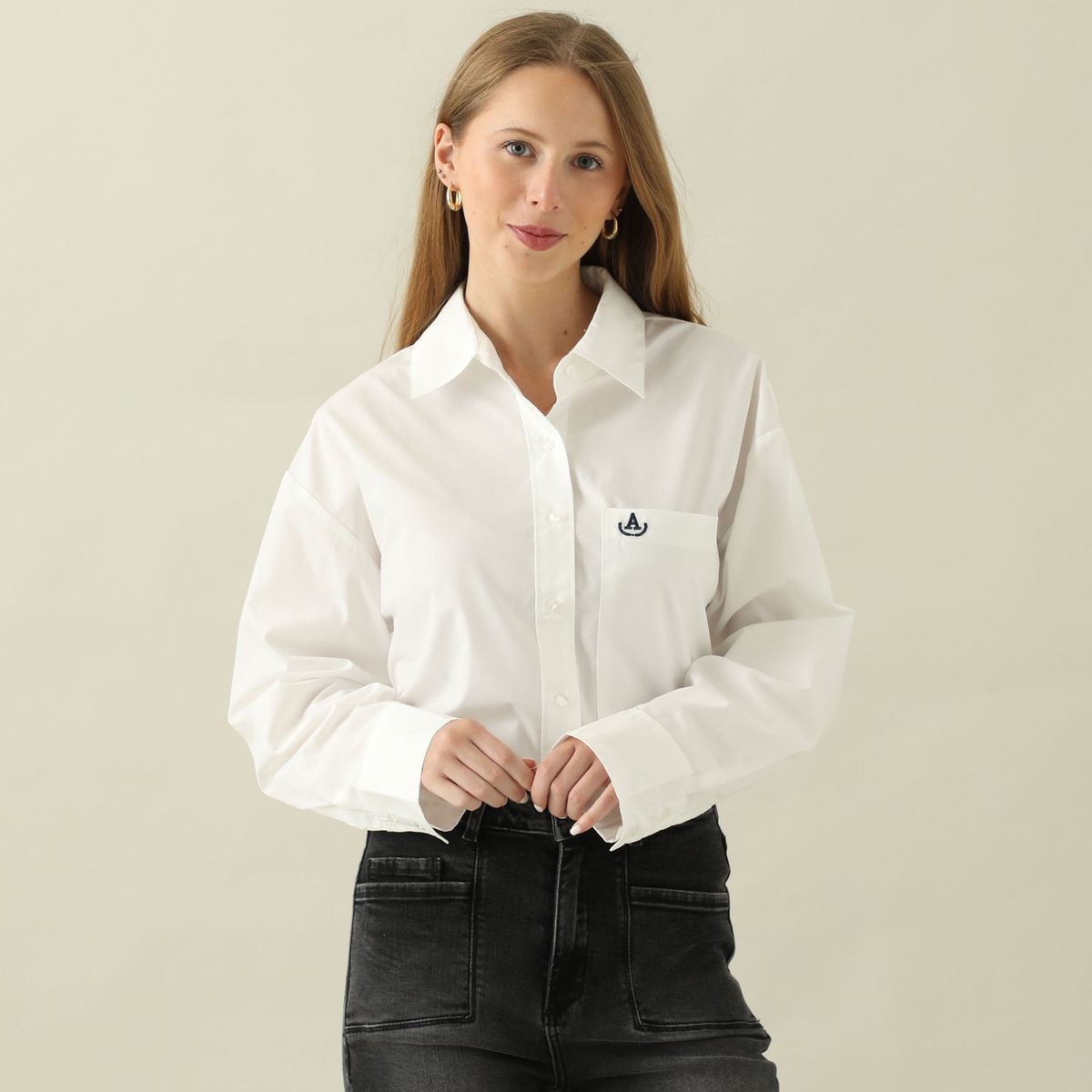 AMERICAN ABBEY - Blusa Manga Larga Algodón Mujer American Abbey