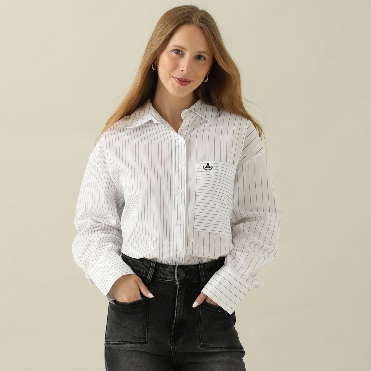 AMERICAN ABBEY - Blusa Manga Larga Algodón Mujer American Abbey