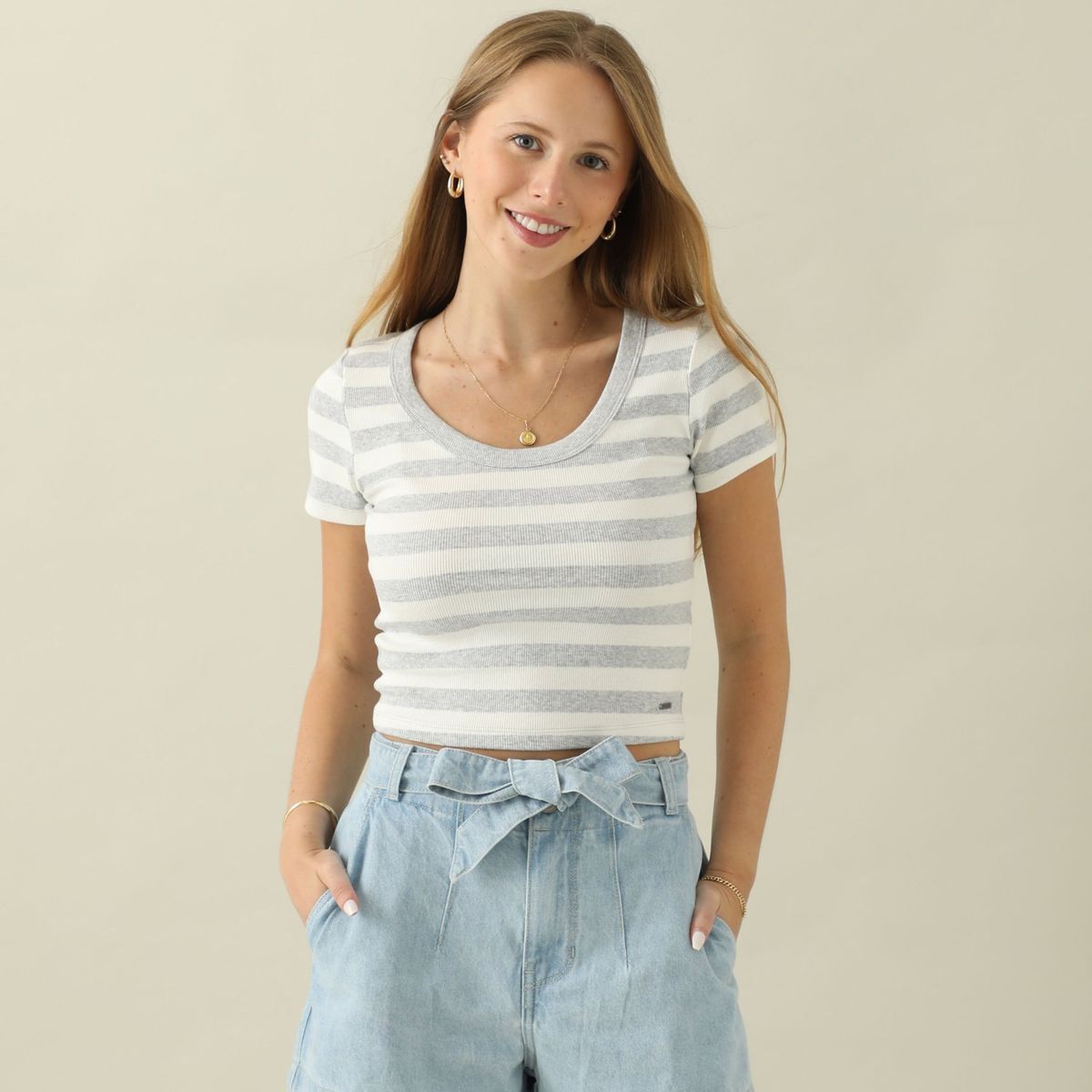 AMERICAN ABBEY - Polo Manga Corta Algodón Mujer American Abbey