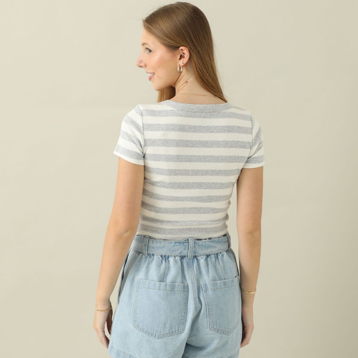 AMERICAN ABBEY - Polo Manga Corta Algodón Mujer American Abbey