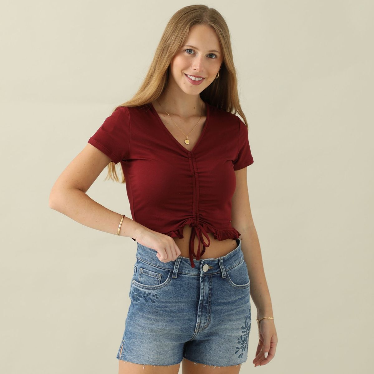 AMERICAN ABBEY - Polo Manga Corta Casual Mujer American Abbey