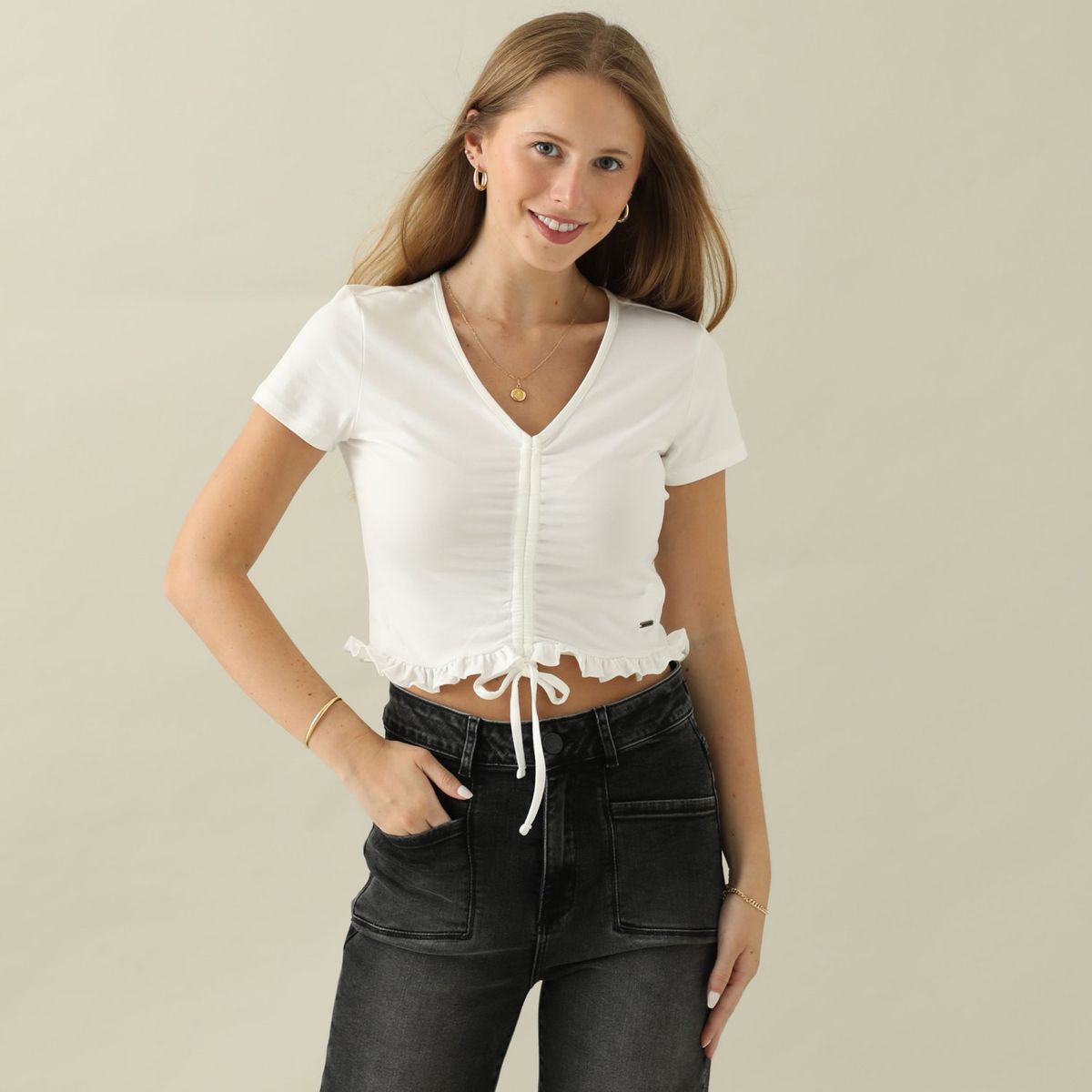 AMERICAN ABBEY - Polo Manga Corta Casual Mujer American Abbey