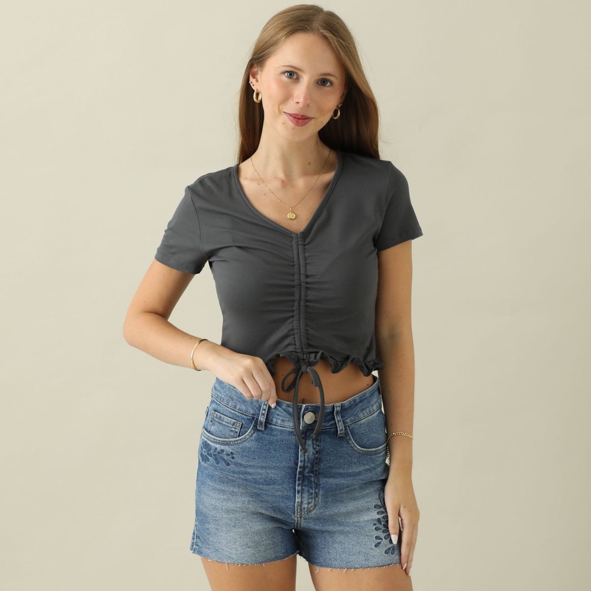 AMERICAN ABBEY - Polo Manga Corta Casual Mujer American Abbey