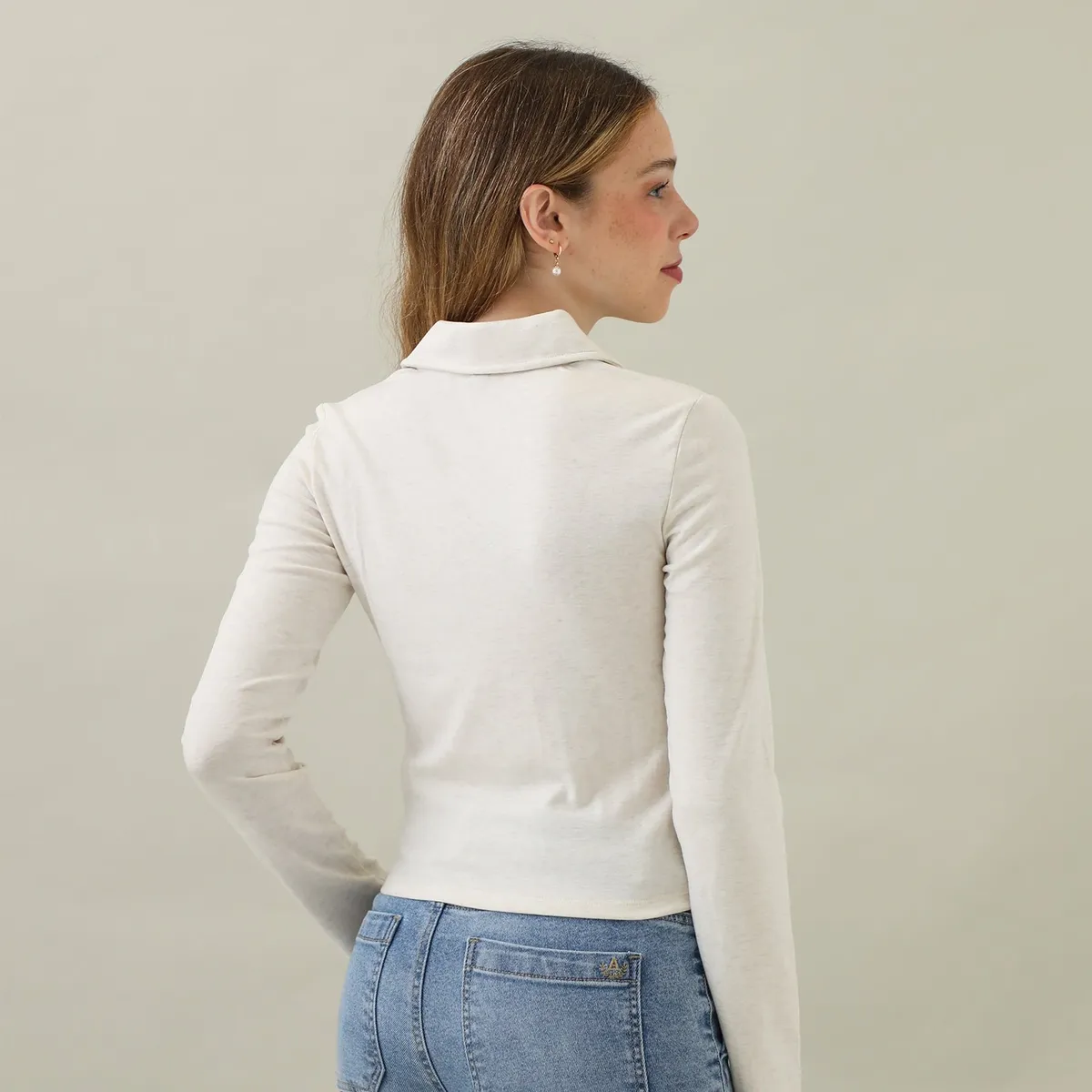 AMERICAN ABBEY - Polo Manga Larga Casual Mujer American Abbey