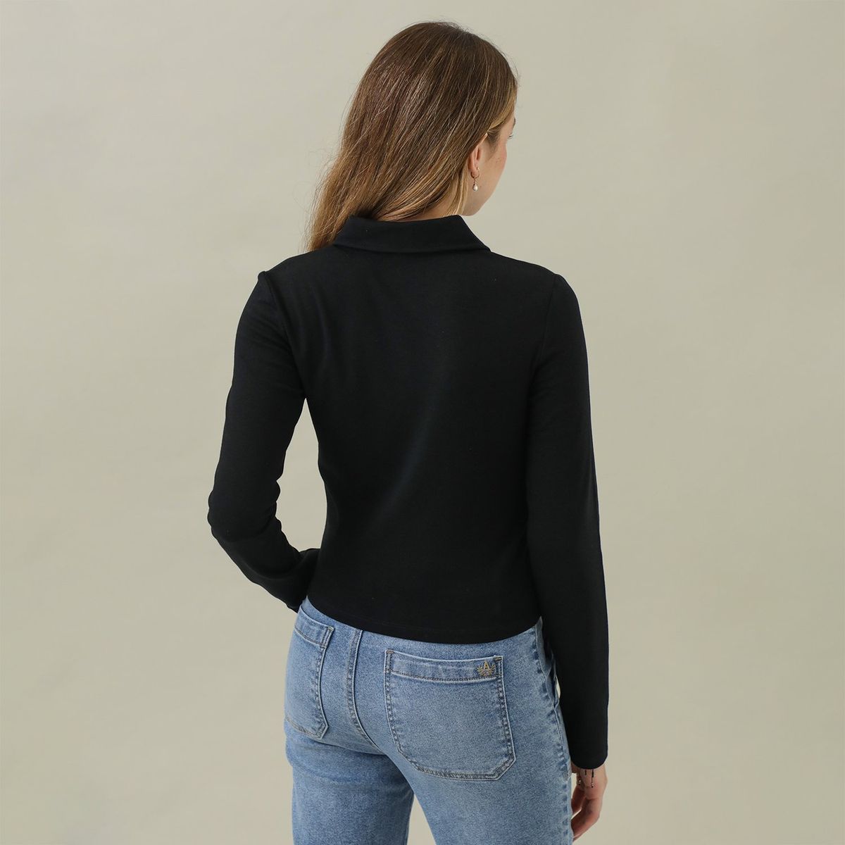 AMERICAN ABBEY - Polo Manga Larga Casual Mujer American Abbey