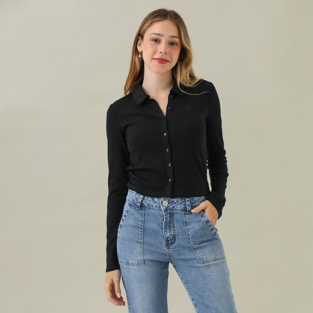 AMERICAN ABBEY - Polo Manga Larga Casual Mujer American Abbey