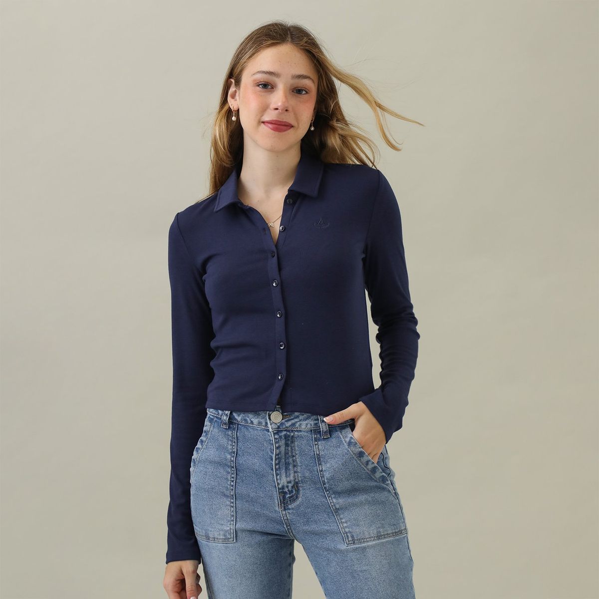 AMERICAN ABBEY - Polo Manga Larga Casual Mujer American Abbey