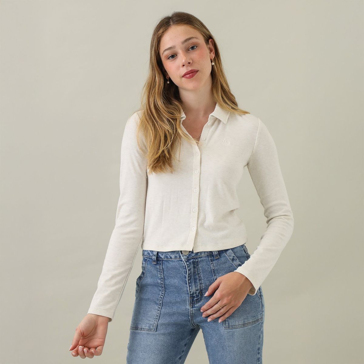 AMERICAN ABBEY - Polo Manga Larga Casual Mujer American Abbey