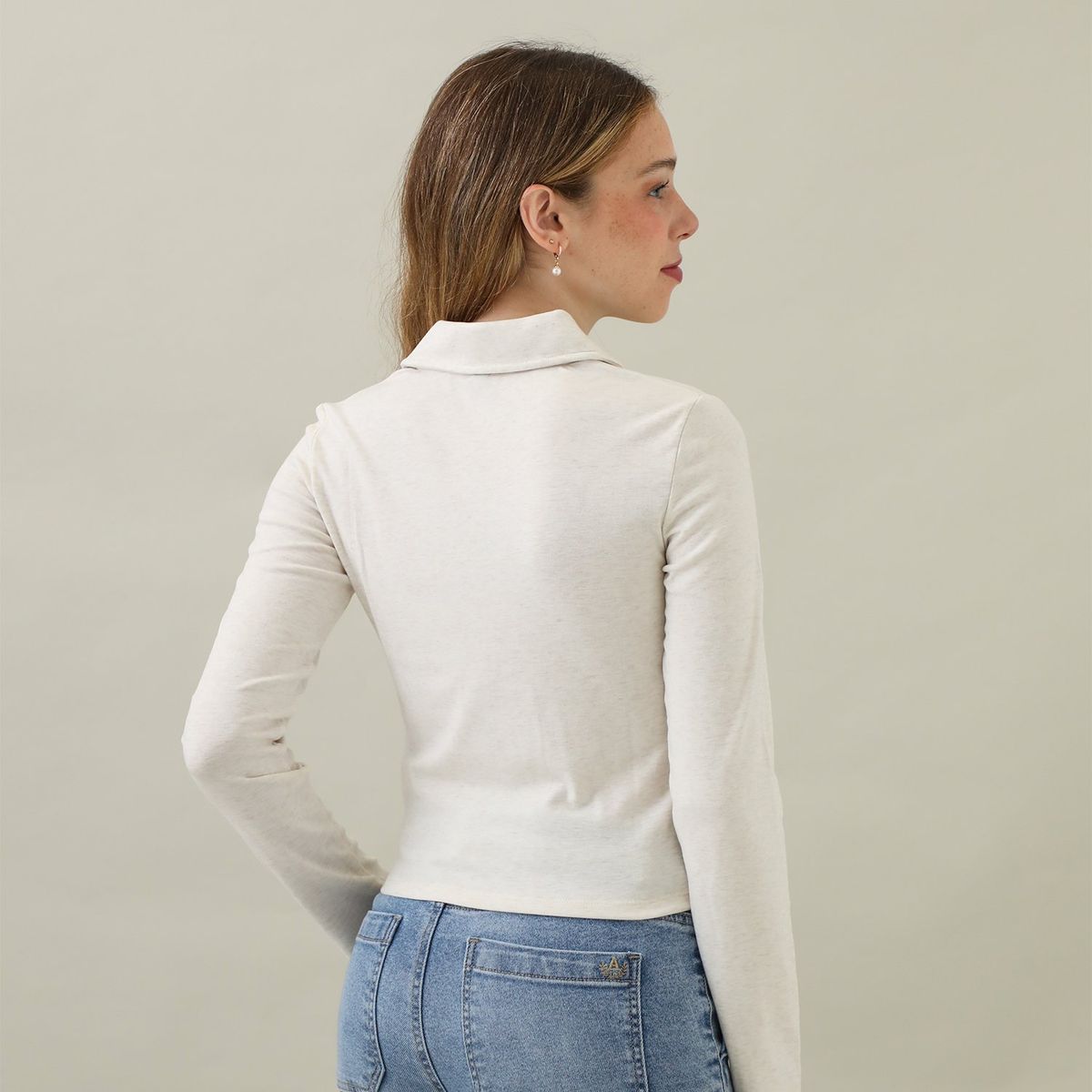 AMERICAN ABBEY - Polo Manga Larga Casual Mujer American Abbey