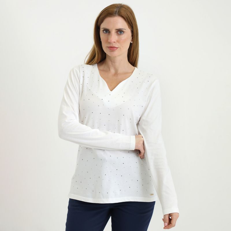 STEFANO COCCI - Polo Manga Larga 100% Algodón Mujer Stefano Cocci