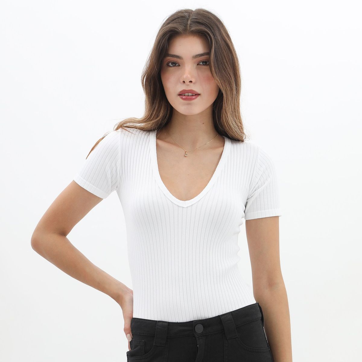 DENIMLAB - Body Manga Corta Casual Mujer Denimlab