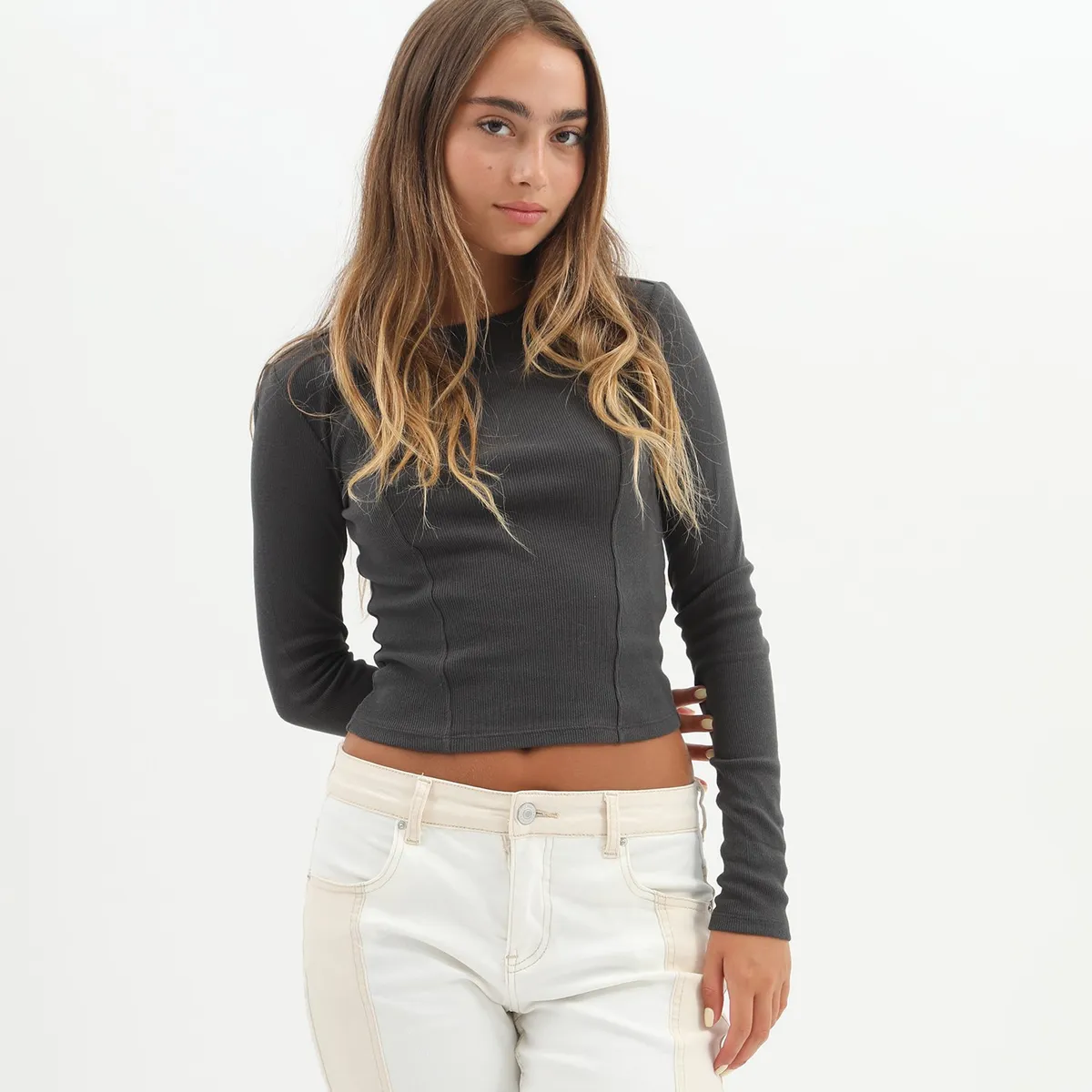 DENIMLAB - Polo Manga Larga Algodón Mujer Denimlab