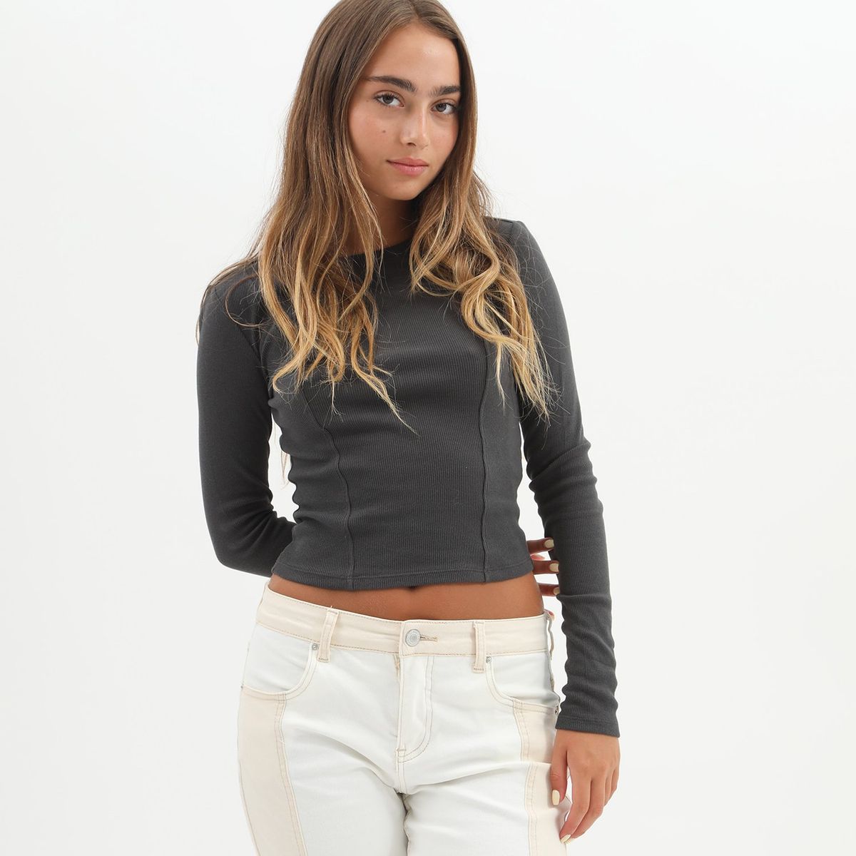 DENIMLAB - Polo Manga Larga Algodón Mujer Denimlab