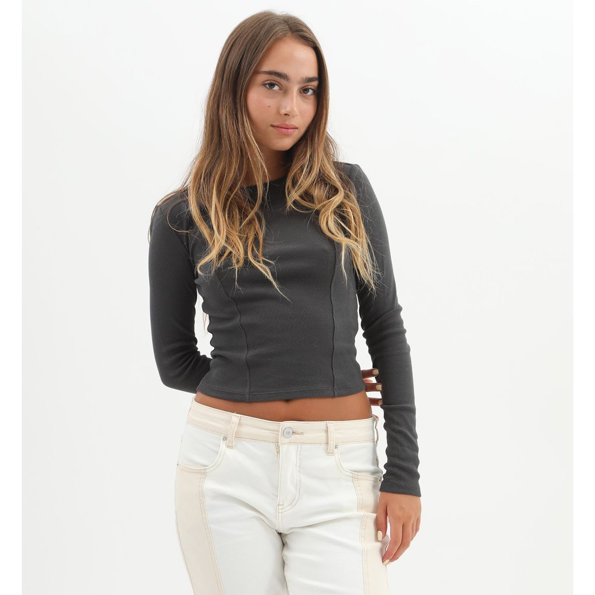 DENIMLAB - Polo Manga Larga Algodón Mujer Denimlab