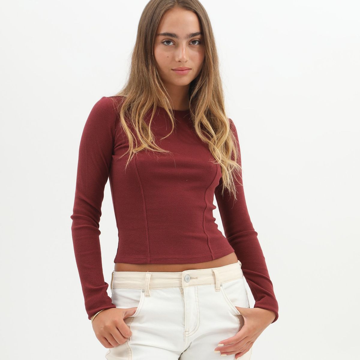 DENIMLAB - Polo Manga Larga Algodón Mujer Denimlab