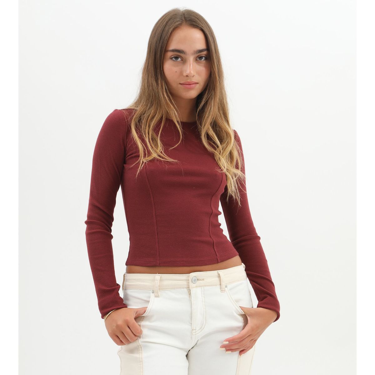 DENIMLAB - Polo Manga Larga Algodón Mujer Denimlab