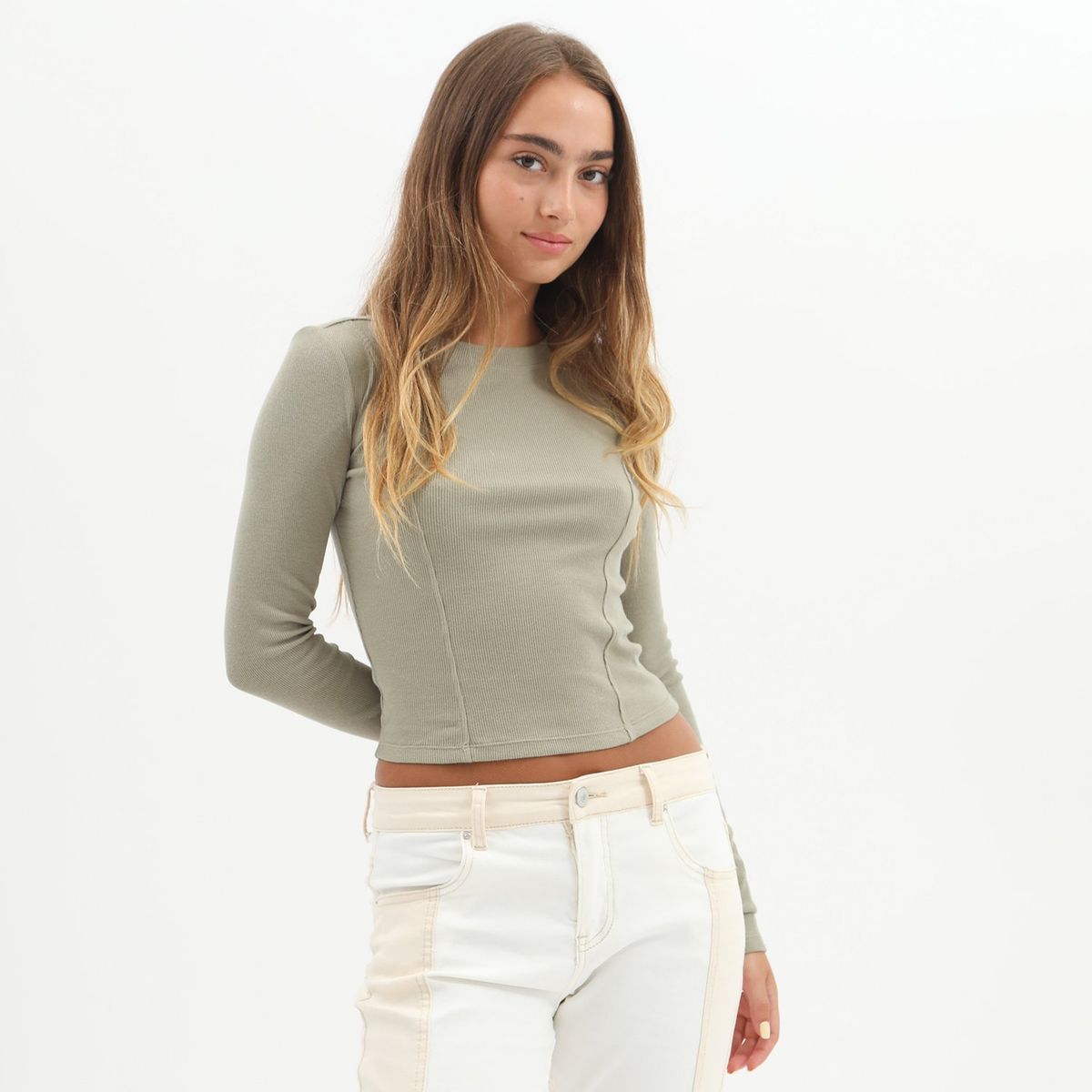 DENIMLAB - Polo Manga Larga Algodón Mujer Denimlab