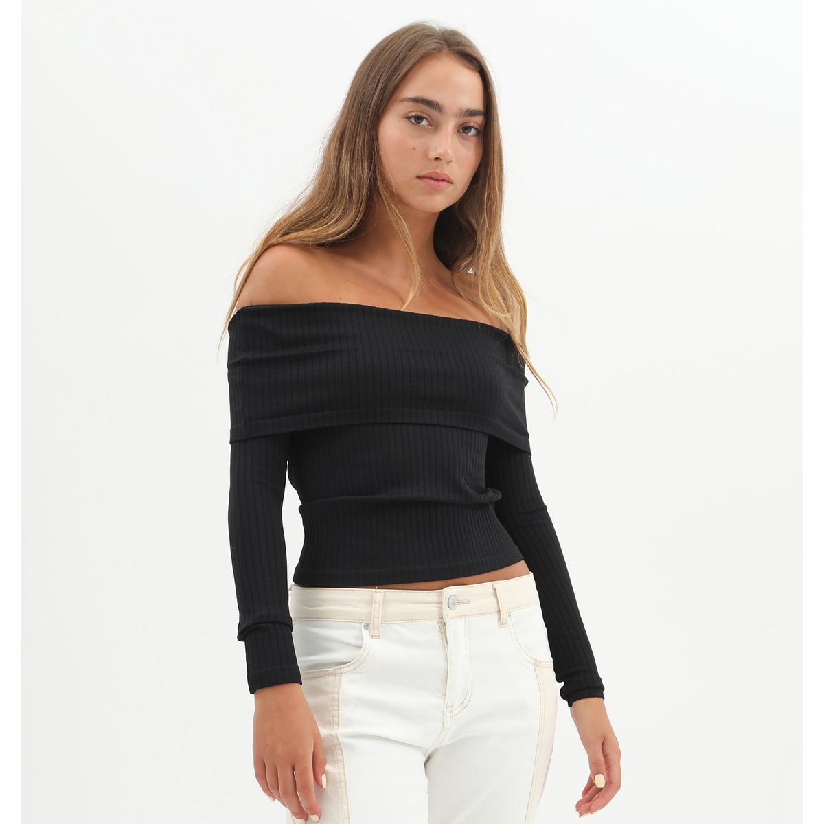 DENIMLAB - Polo Manga Larga Casual Mujer Denimlab