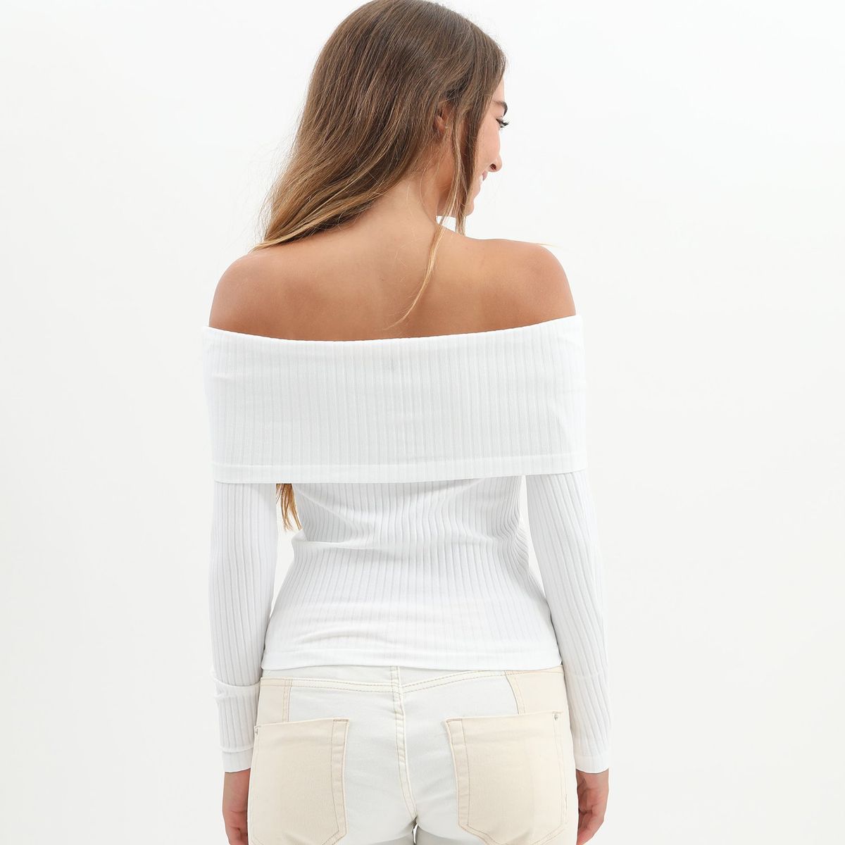 DENIMLAB - Polo Manga Larga Casual Mujer Denimlab