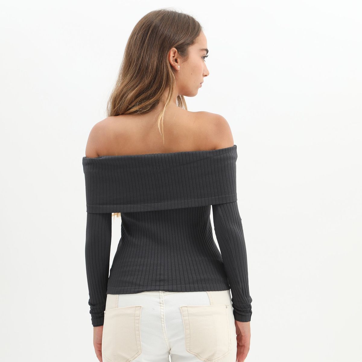 DENIMLAB - Polo Manga Larga Casual Mujer Denimlab