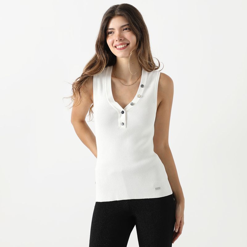 MOSSIMO - Polo Sin Mangas Casual Mujer Mossimo