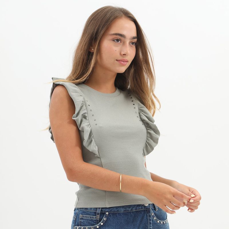 DENIMLAB - Polo Sin Mangas Algodón Mujer Denimlab