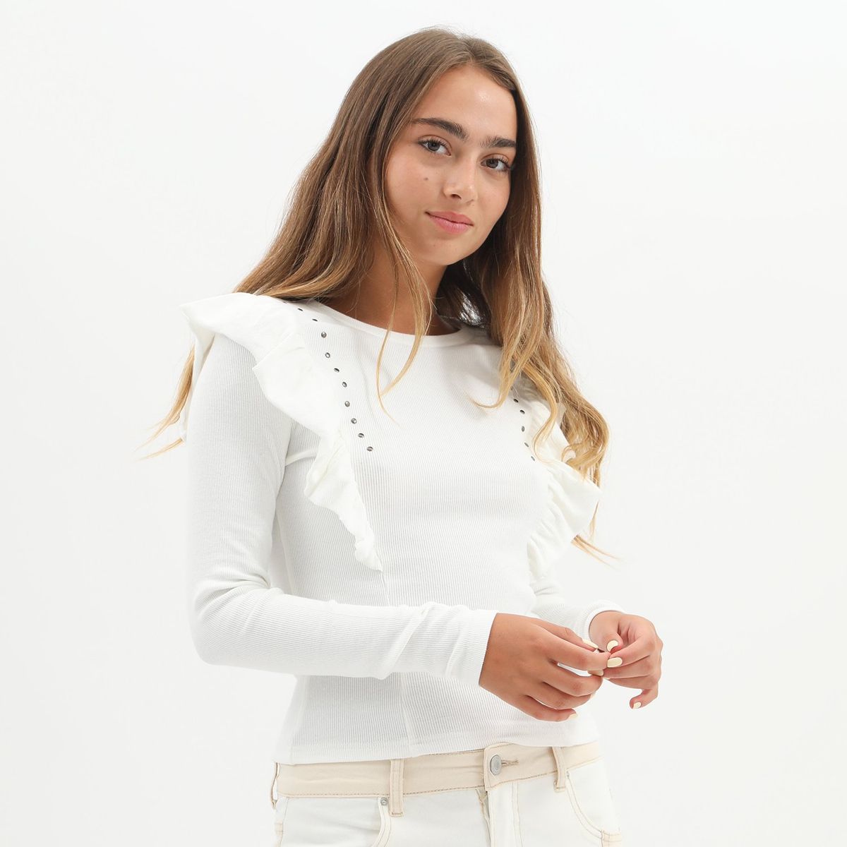 DENIMLAB - Polo Manga Larga Algodón Mujer Denimlab