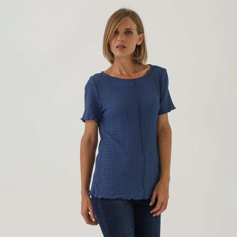 NEWPORT - Blusa Manga Corta Casual Mujer Newport