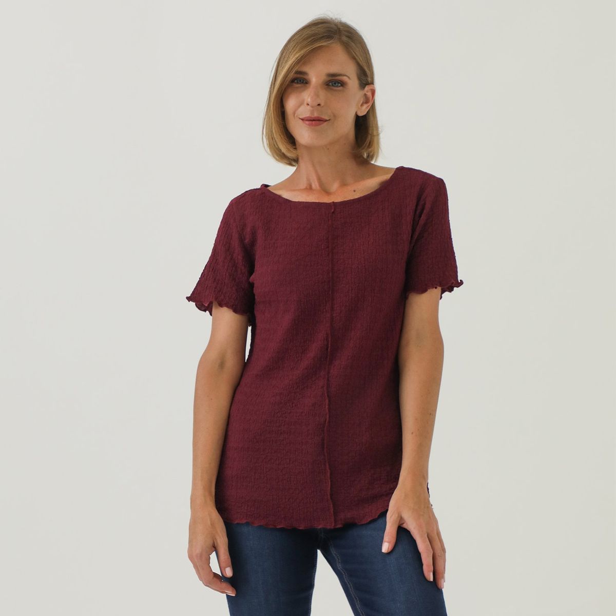 NEWPORT - Blusa Manga Corta Casual Mujer Newport