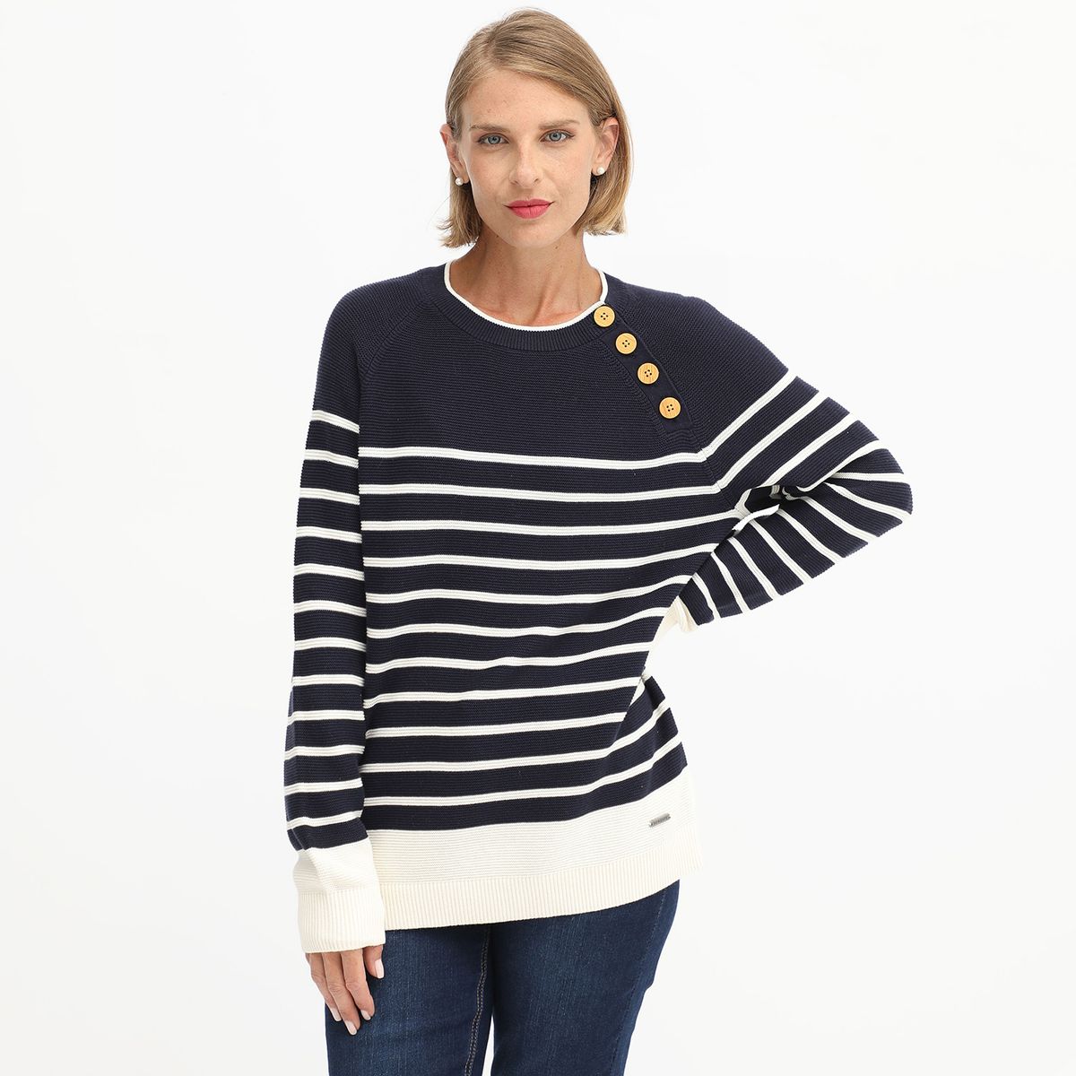 NEWPORT - Chompa Casual 100% Algodón Mujer Newport